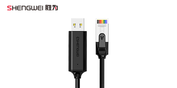 勝為console調試線ML-1015B端口RJ45(Console)公頭接線定