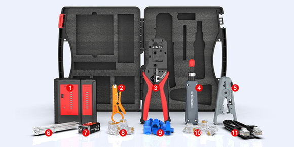 勝為NS-380網絡工具箱套裝內有什么產品