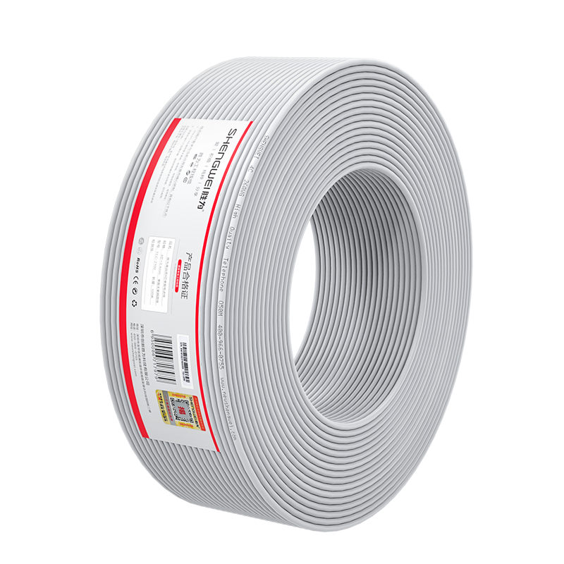 TEC-2100 電話(huà)線(xiàn)4芯單股無(wú)氧銅線(xiàn)芯0.4mm座機/傳真機電話(huà)延長(cháng)線(xiàn)連接線(xiàn)100米 