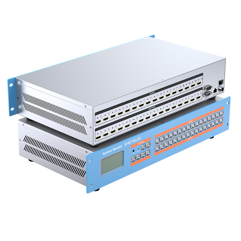 DHD1616K HDMI矩陣切換器16進(jìn)16出 4K/30Hz高清音視頻同步會(huì )議矩陣拼接屏控制器